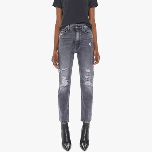 Mother Denim HW Rider Ankle Jeans in After Midnight with Molly 30 - Picture 1 of 3